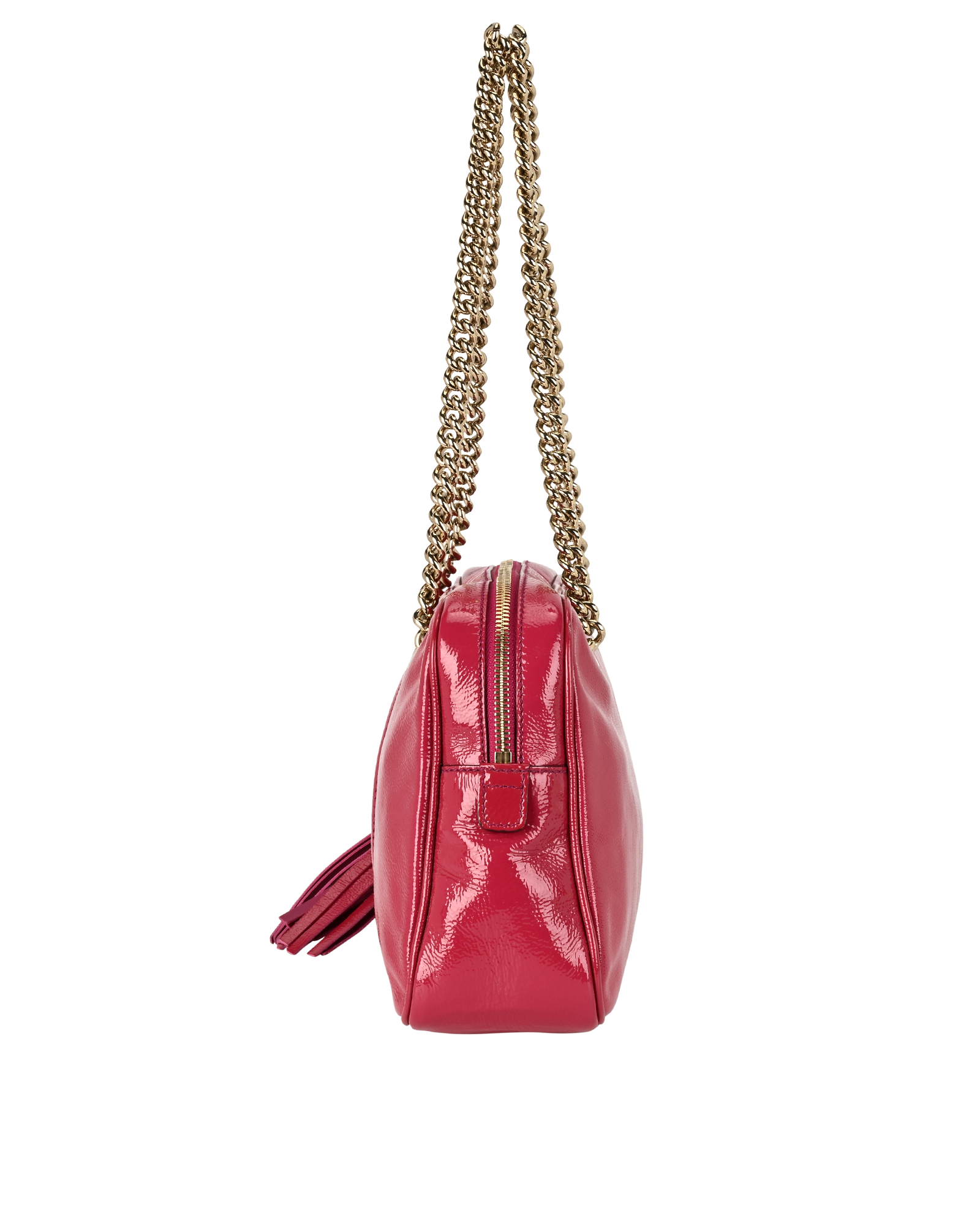 Soho Chain, &pound;550, Handbags, Pink, Patent Leather, Bottom view